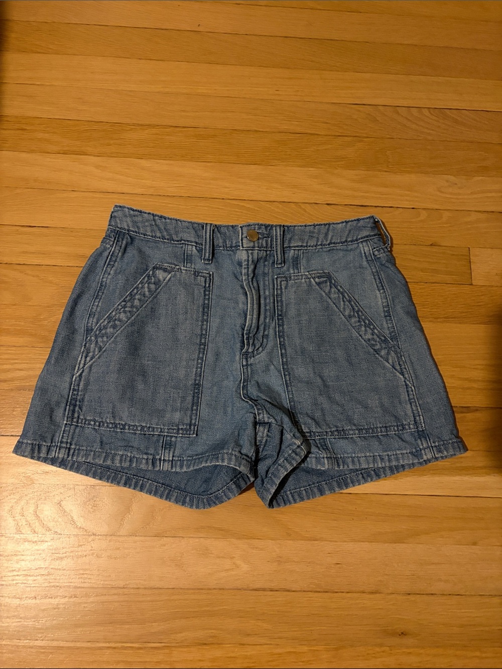 Universal Thread High-Waist Denim Women’s Utility Shorts - Blue